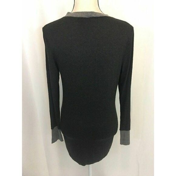 C c Caifornia Womens Gray Long Sleeve V Neck Sweater Cardigan Rayon Top Small - Picture 5 of 7